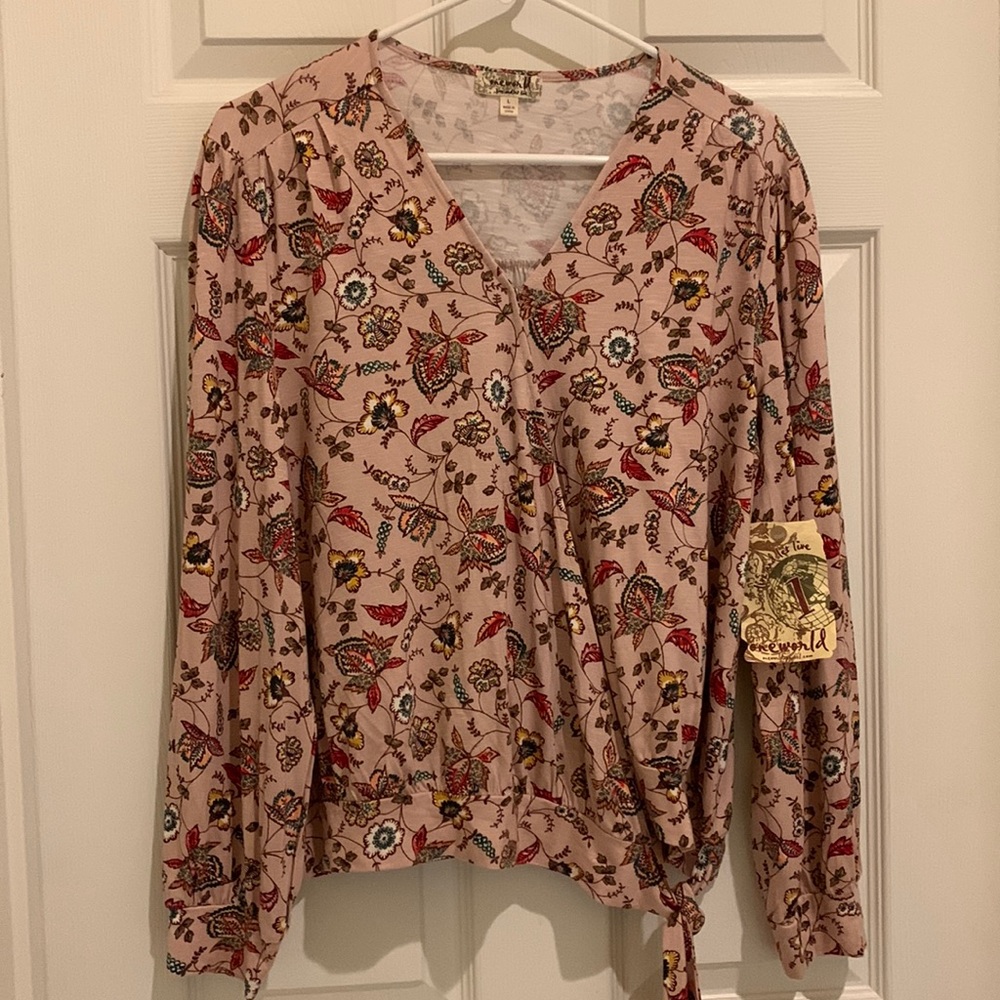 Faux wrap top.